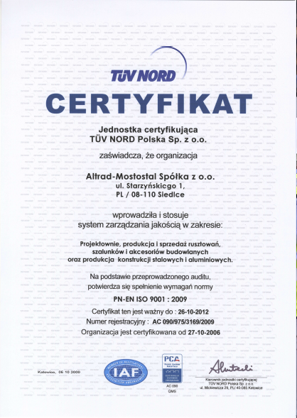 Certyfikat 09